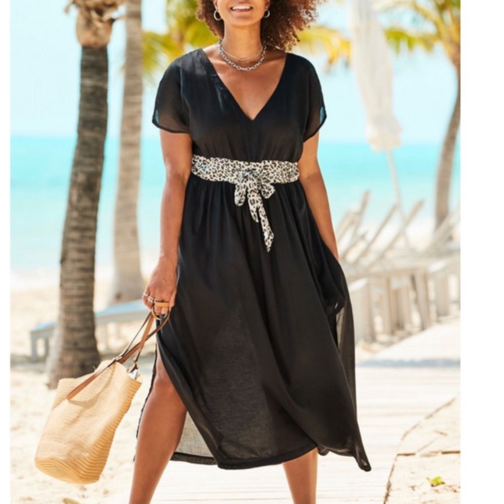 Nwt Swimsuits For All beach plunge
Maxi Dress Coverup Black size 10/12